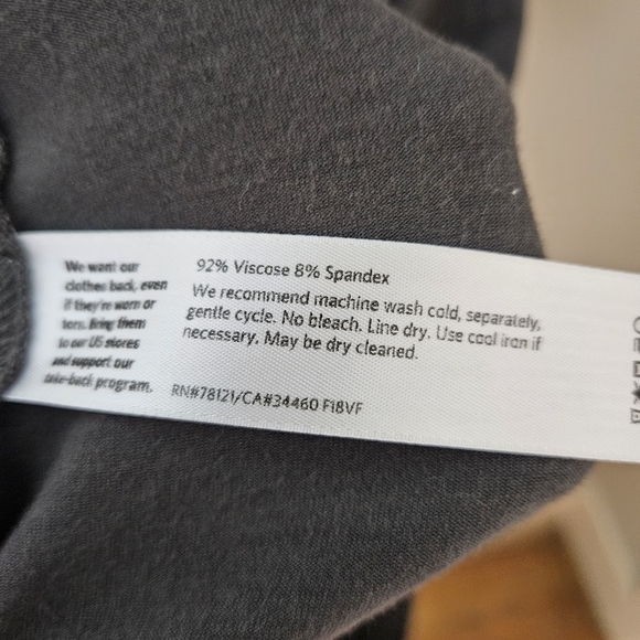 Eileen Fisher V Neck Dress 3/4 Sleeve Viscose Stretch Knee Length Slate Gray XS - Picture 6 of 7